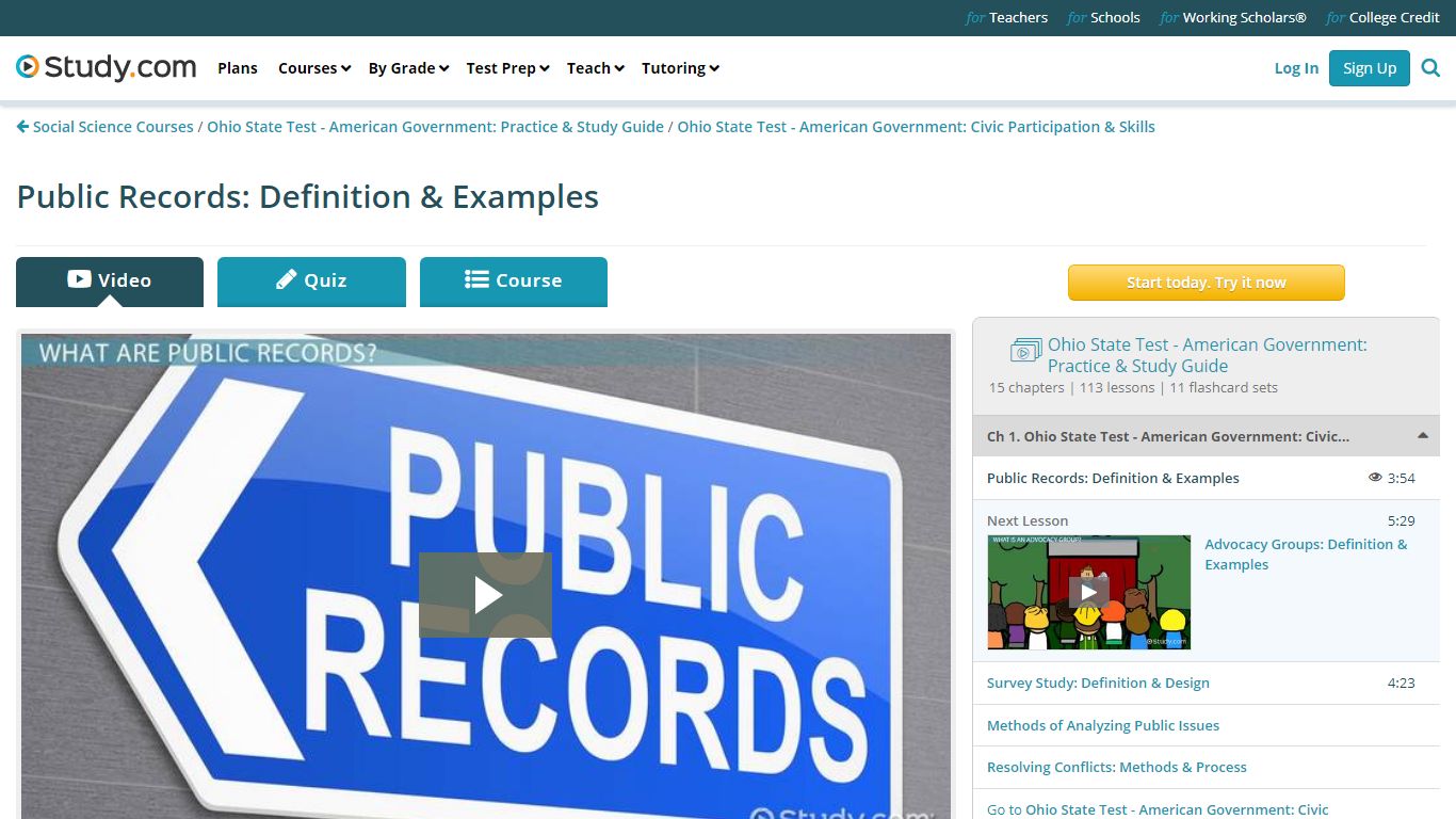 Public Records: Definition & Examples - Video & Lesson ...