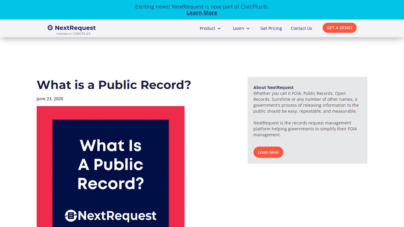 What is a Public Record?
